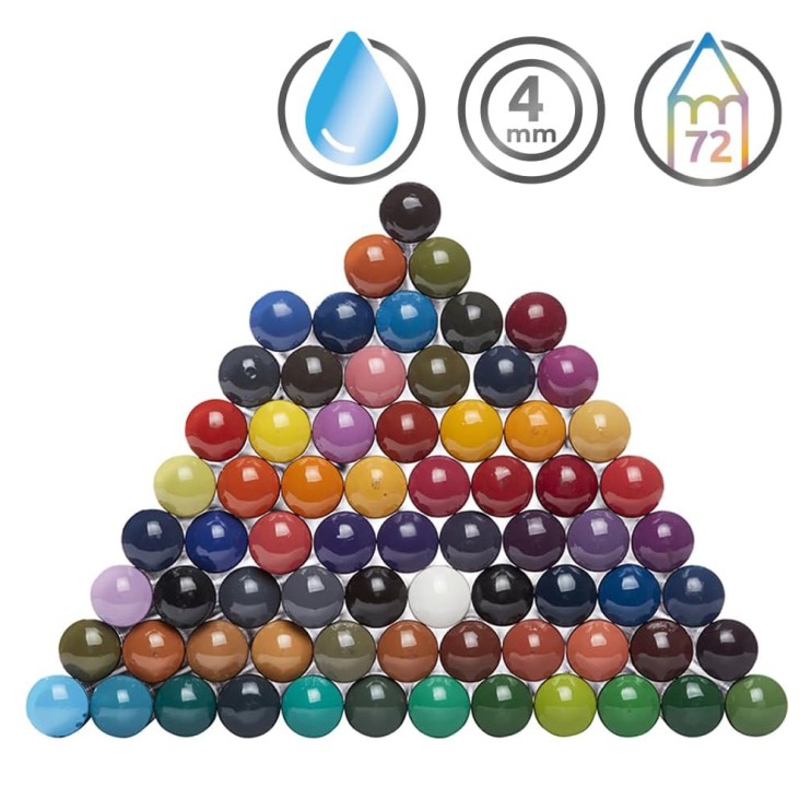 Набор чернильных карандашей Derwent "Inktense" 72 штуки в металлическом пенале (2301843)