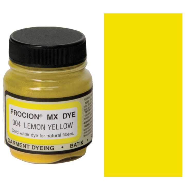 Краситель порошковый Jacquard "Procion MX Dye" 004 Lemon Yellow (лимонный), 18.71г