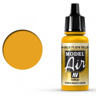Краска для аэрографии "Model Air" цвет 71.078 (Yellow RLM04)