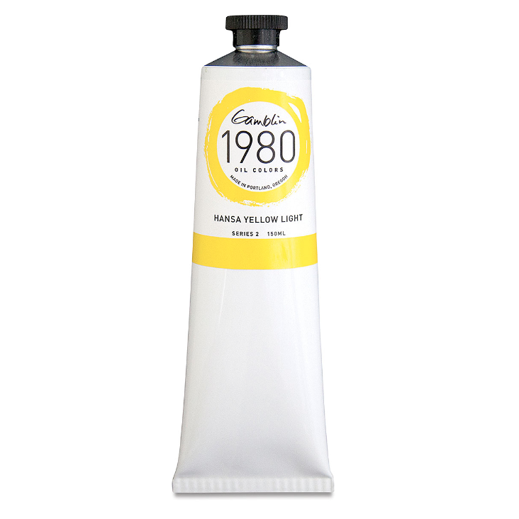 Масляная краска "Gamblin 1980" Hansa Yellow Light (Ганза желтая светлая), 150 мл