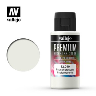 Краска для аэрографии Vallejo "Premium" цвет 62.040 (Phosphorescent), 60 мл