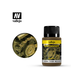 Краска для сборных моделей Vallejo, серия "Weathering Effects", цвет 73.826 Mud and Grass (Грязь и трава)