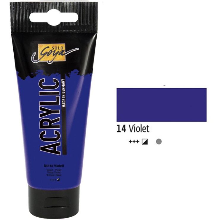 Краска акриловая Solo Goya "Acryl" №14 Фиолетовый, 100мл.