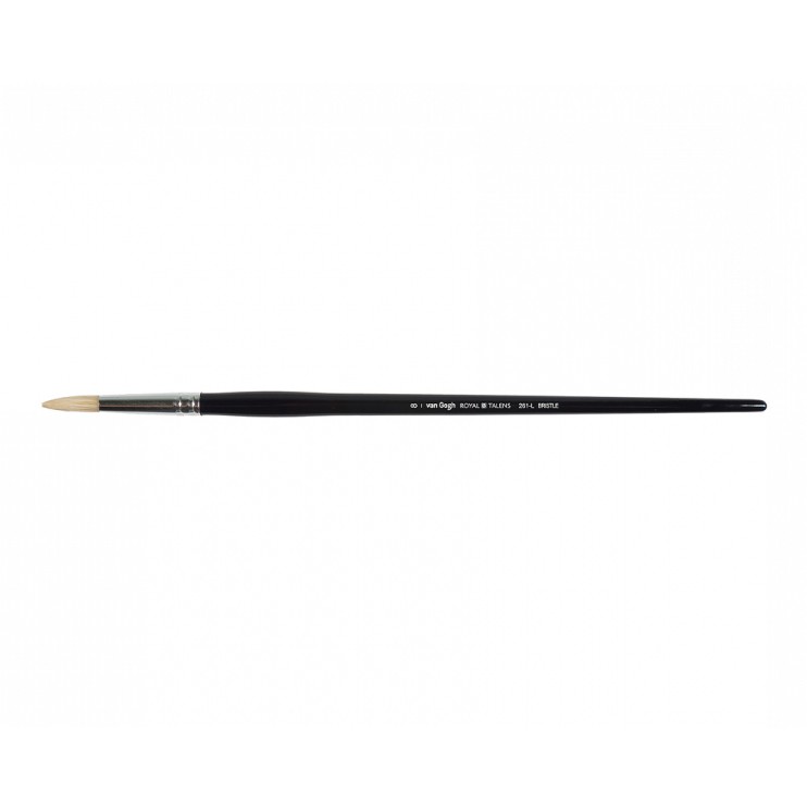 Кисть щетина круглая Royal Talens "VanGogh 261" №8, ручка длинная