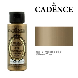 Краска металлик Cadence "Water-Based Gilding Metallic Paint" 70мл, 112 темное золото