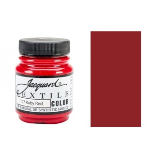 Краска по светлым тканям Jaсquard "Textile Colors" #107 рубиновая (нерастикающаяся), 67 мл