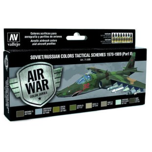 Набор красок для моделизма Model Air 71.608 "Soviet/Russian Colors Tactical Schemes 1978-1989 (Part II)" 8 оттенков