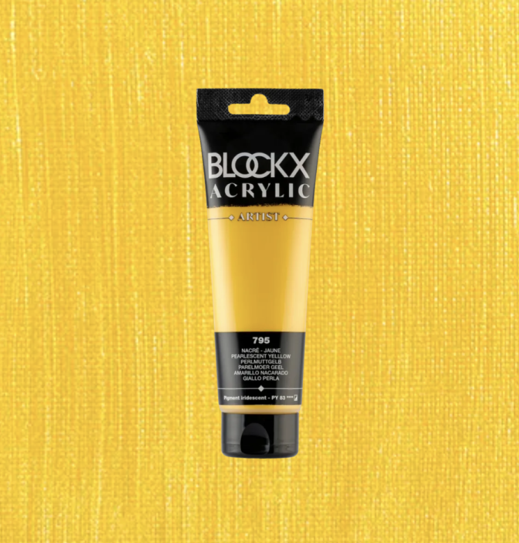 Акрил Blockx Artist №795 Pearlescent yellow/ Желтый перламутр, 120мл