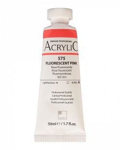 Краска акриловая ShinHan "Professional" №575 Розовый флуоресцентный, туба 50мл 