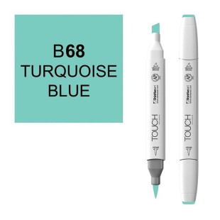 Маркер Touch Twin "Brush" цвет B68 (синий бирюзовый)