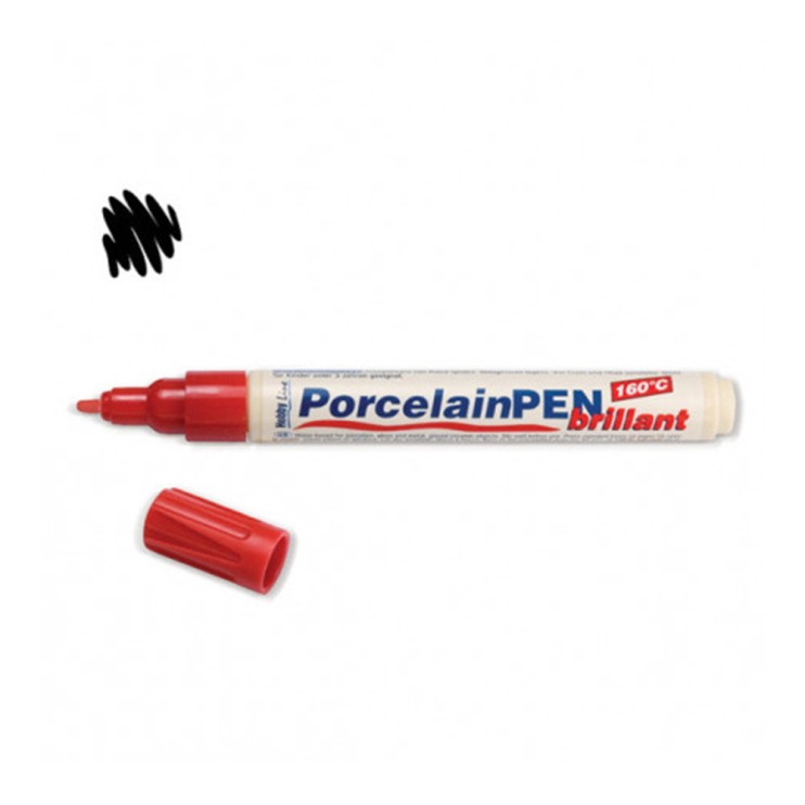 Маркер для росписи фарфора и керамики Kreul "Porcelain Pen", Чёрный