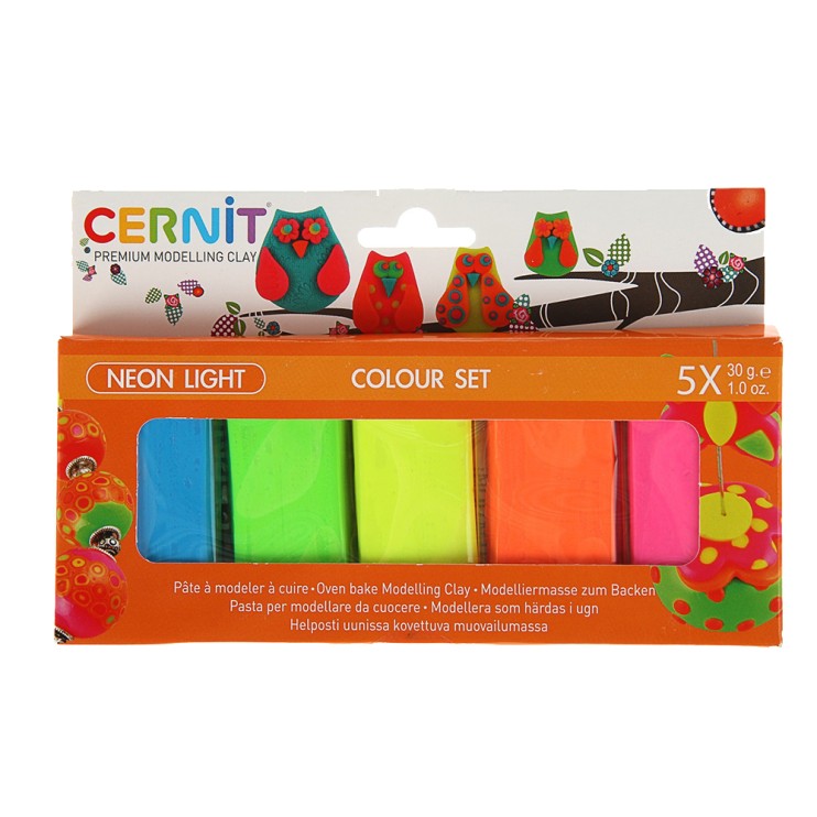 Набор полимерного моделина Сernit "Neon" 5 цветов по 30г