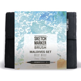Набор Sketchmarker BRUSH "Maldives" 36 маркеров в пенале