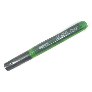 Акриловый маркер Darwi "Acryl Opak" №612 Зеленый стойкий, наконечник 3 мм (0220013612)