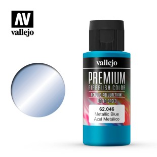Краска для аэрографии Vallejo "Premium" цвет 62.046 (Metallic Blue), 60 мл