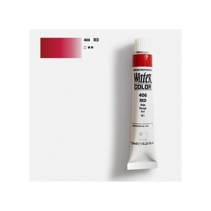 Краска акварельная ShinHan "Water Color Pro" 406 красный /12мл