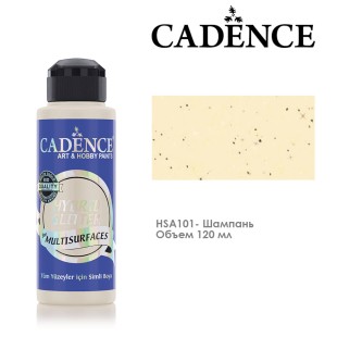 Краска акриловая Cadence "Hybrid Glitter Gold" 120мл №HSA101 шампань с золотыми блестками