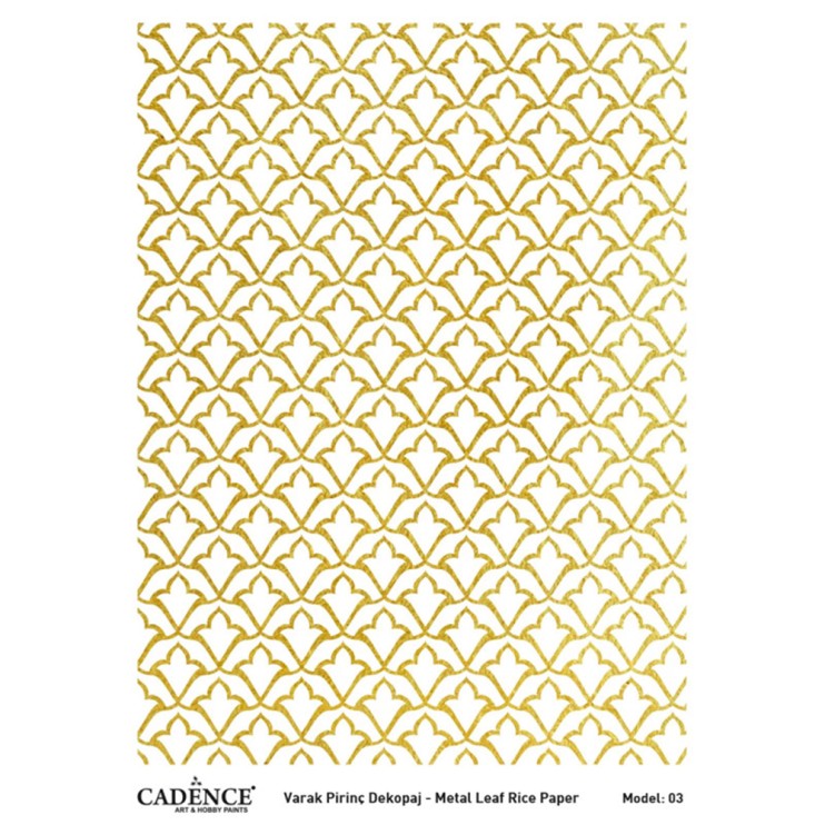 Рисовая карта "Metal Leaf BackGround" 30х42см, 003 GOLD
