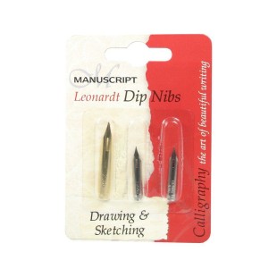 Набор перьев для каллиграфии Manuscript "Drawing and Sketching Nibs" 3 пера для графики