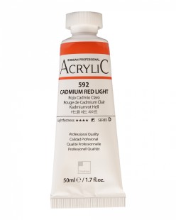 Краска акриловая ShinHan "Professional" №592 Кадмий красный светлый, туба 50мл 