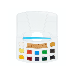 Набор акварельных красок Art Creation " Watercolour pocket box" 12 кювет в пластиковом пенале