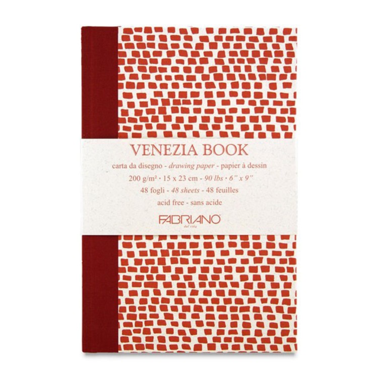 Блокнот для зарисовок Fabriano "Venezia Book" 15x23см, 48л, 200гр/м², мелкозернистая (16001523)