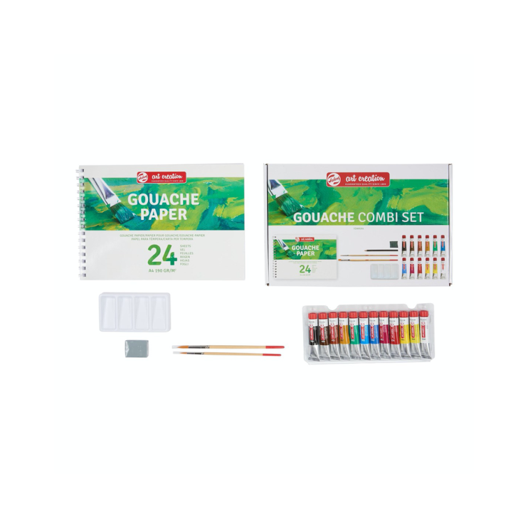 Набор гуаши "Art Creation" 12 туб по 12мл + аксессуары