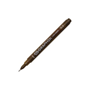 Ручка капиллярная линер Derwent "Graphik" 0.5 сепия 