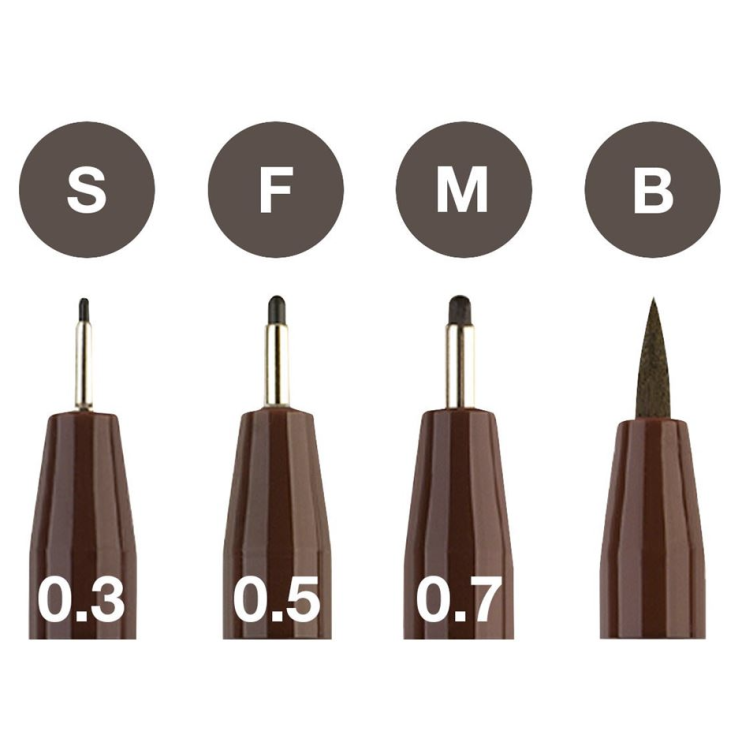 Набор капиллярных ручек "PITT ARTIST PEN" сепия