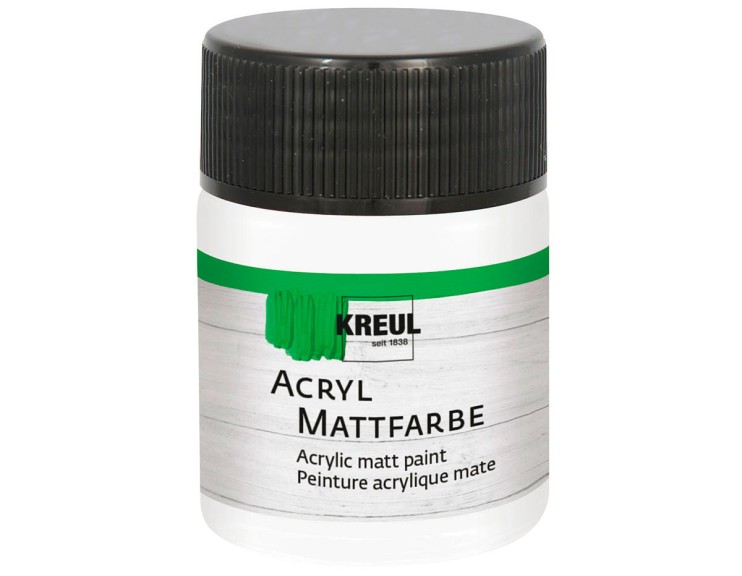 Акрил матовый Kreul "Acryl Mattfarbe" 75501 White (белая), 20 мл