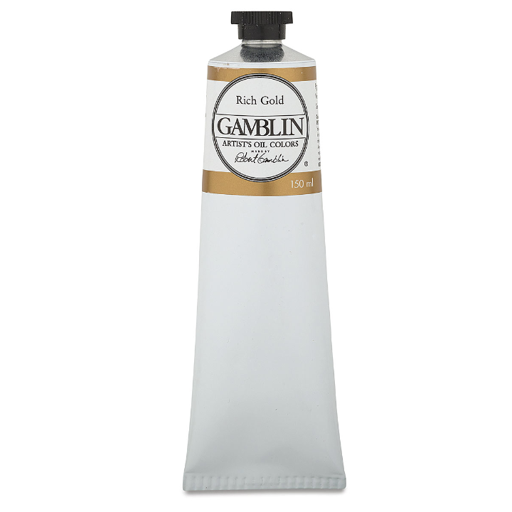 Масляная краска Gamblin "Artist" Rich Gold, туба 150мл