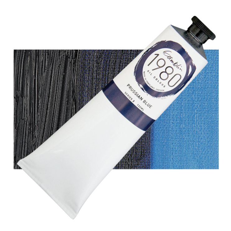 Масляная краска "Gamblin 1980" Prussian Blue (Берлинская лазурь), 150 мл