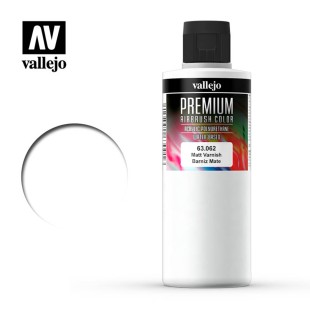Краска для аэрографии Vallejo "Premium" цвет 63.062 (Matt Varnish), 200 мл