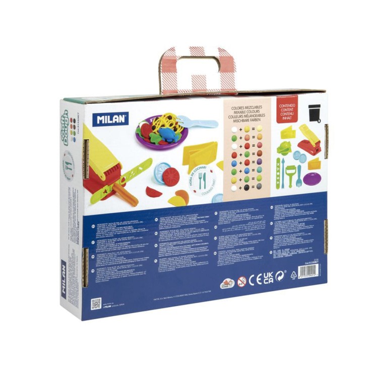 Набор для лепки Milan "Soft Dough Время готовить" 8 цветов по 59г + 11 аксессуаров в картонной