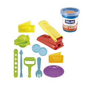 Набор для лепки Milan "Soft Dough Время готовить" 8 цветов по 59г + 11 аксессуаров в картонной