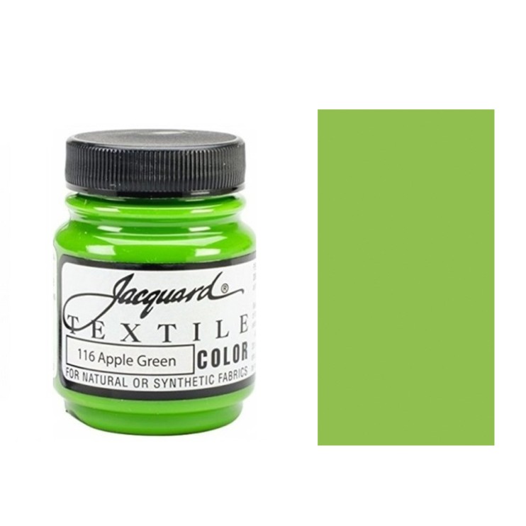 Краска по светлым тканям Jaсquard "Textile Colors" #116 зеленое яблоко, 67 мл