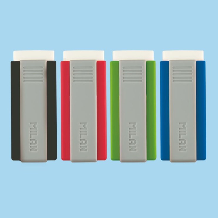 Ластики виниловые Milan "1320" 4 штуки, прямоугольные (6,1 х 2,3 х 1,2 см)