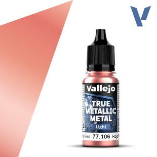 Краска акрил Vallejo "True Metallic Metal" 77.106 Ruby Red, 18мл (серия Light)