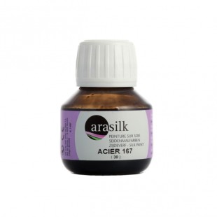 Краска для росписи по ткани "Arasilk" 50 мл, №167 Сталь