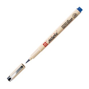 Ручка-кисточка капиллярная Sakura "Pigma Brush" Голубой