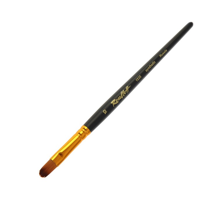 Синтетика под колонок овальная "1S35" №10 на короткой ручке