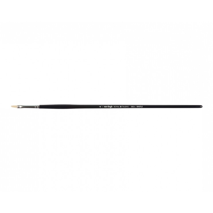 Кисть щетина плоская Royal Talens "VanGogh 262" №4, ручка длинная