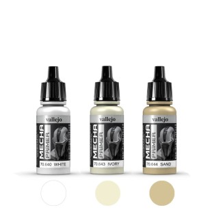 Набор грунтов акриловых Vallejo "Mecha Primer" 3 штуки (№640, 643, 644) по 17мл