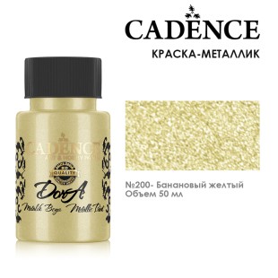 Краска акриловая Cadence "Dora Metallic Paint" 50мл №200 банановый желтый