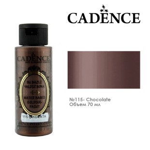 Краска металлик Cadence "Water-Based Gilding Metallic Paint" 70мл, 115 шоколад