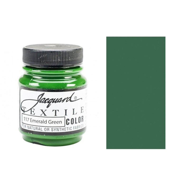Краска по светлым тканям Jaсquard "Textile Colors" #117 изумрудная, 67 мл