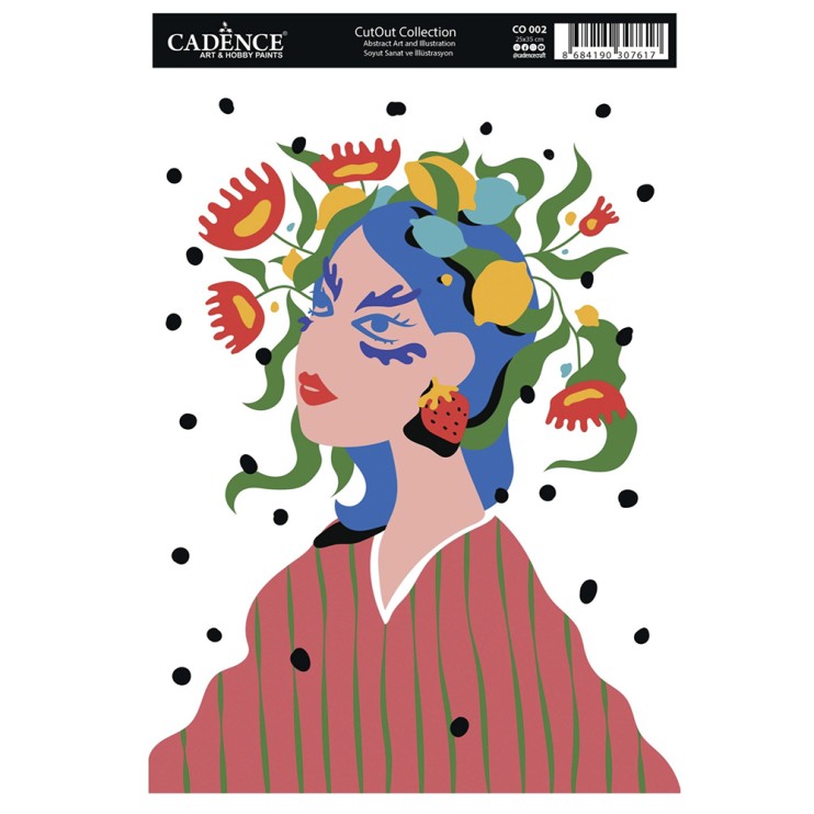 Трансфер по ткани "CutOut" 25х35см, CO-002 абстракция