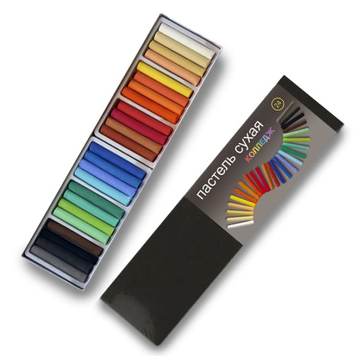 Набор сухой пастели Черная речка "Колледж" 24 цвета в картонной коробке