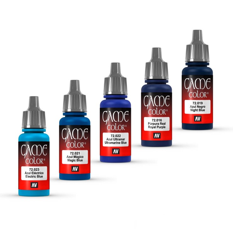 Набор красок Vallejo "Game Color" "Blue" 5 штук (№016, 019, 021, 022, 023) по 17мл