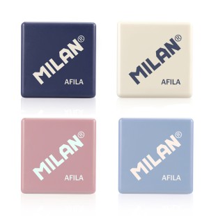 Точилка для карандашей Milan "AFILA" 1 отверстие, цвета ассорти (4 штуки)